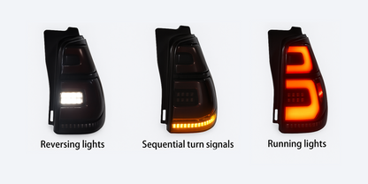 Smoked LED tail lights for 2003–2009 Toyota 4Runner, alternate view