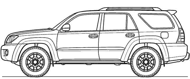 4th Gen Toyota 4Runner side profile